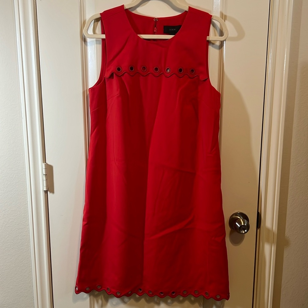 J. Crew scalloped sheath dress